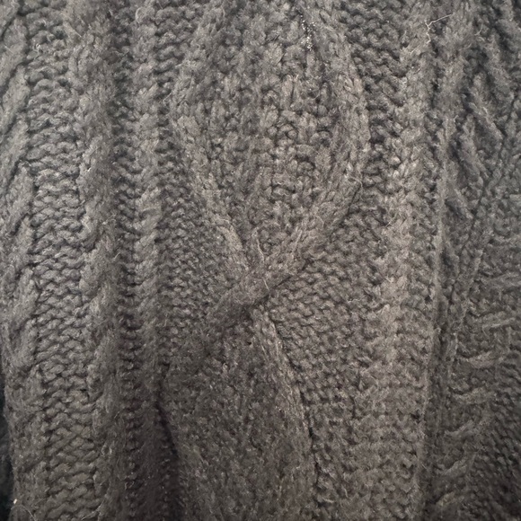 Essentials fear of God, black Cable Knit Men's Sweater - Picture 7 of 8
